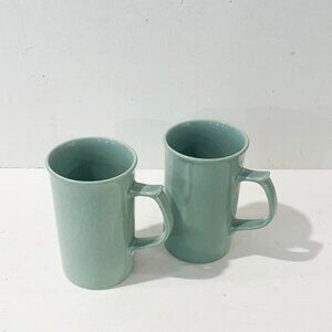 Mikasa Color Spectrum Cappuccino Mugs Sage Green Set Of 2 Japan Vintage